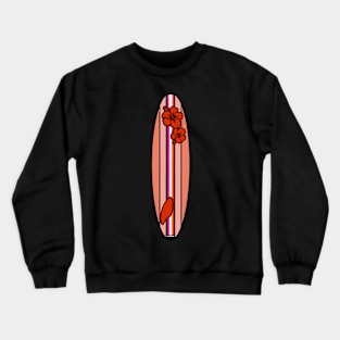 Lesbian Flag Surfboard - Dark Orange Crewneck Sweatshirt